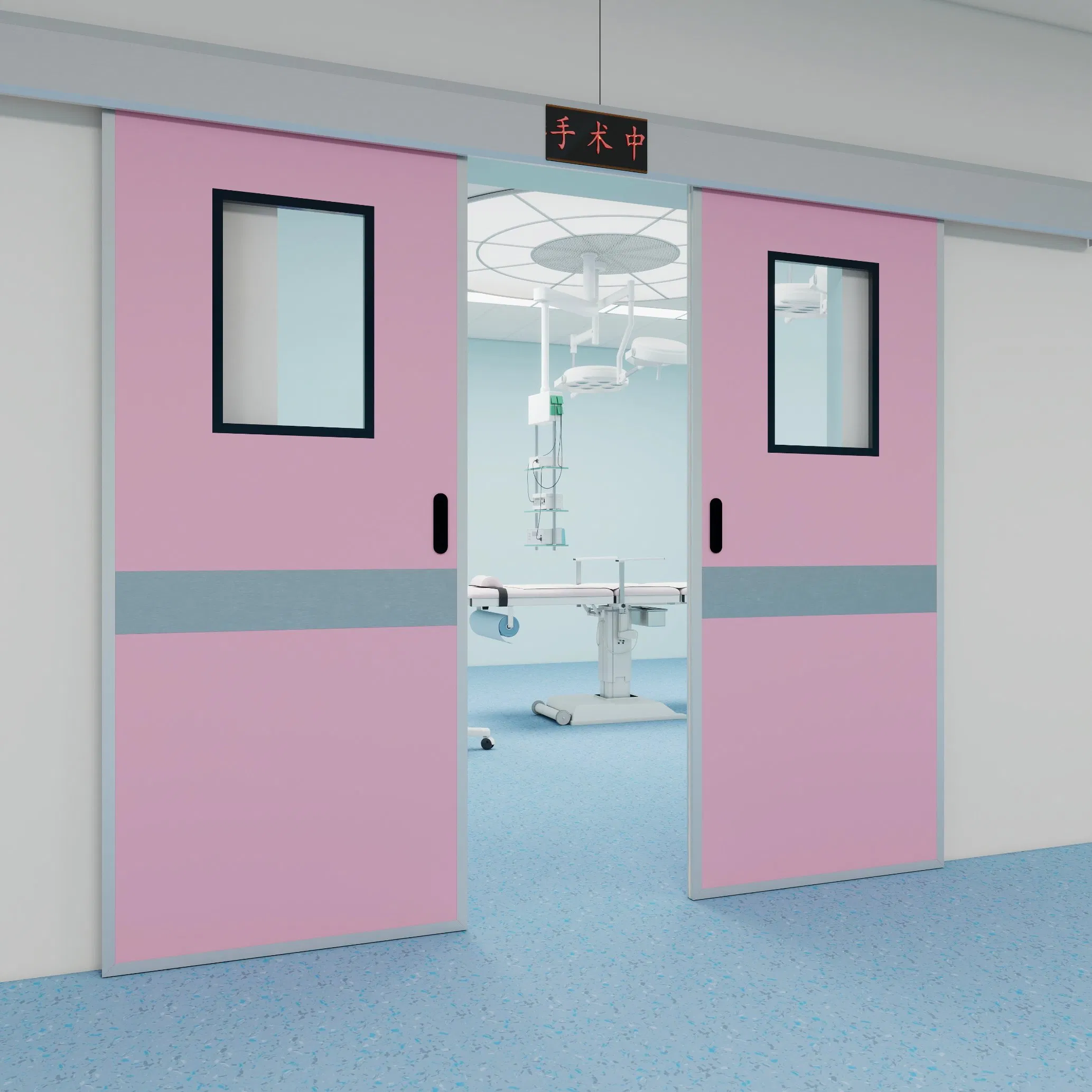 Medical Electric Sliding Door for Hospital Radiology - Radiation Shielding + Anti-Pinch System - Galvanized Steel with 3c Certification