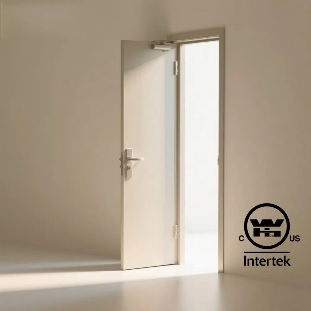 Premium Galvanized Steel Fire-Rated Door with Auto-Closer Corrosion-Resistant Security Entry for Commercial, Healthcare &amp; Public Buildings Code Compliant