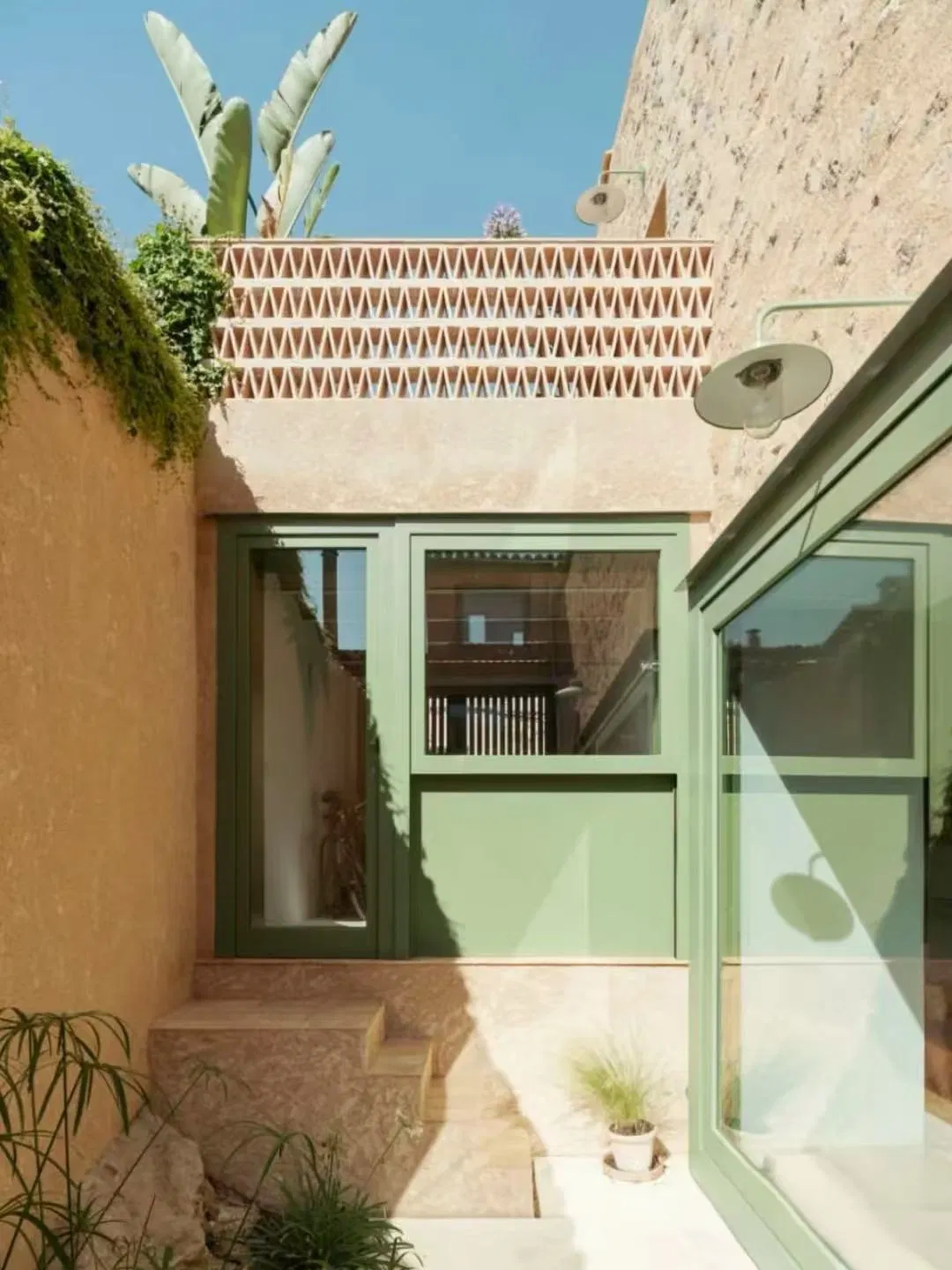 Glass Wooden Exterior Metal Door