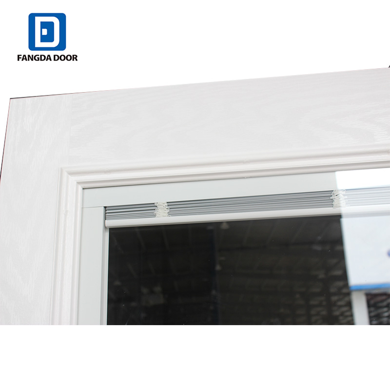 Fangda Oak Woode Grain Textured Exterior Fiberglass Louvered Door