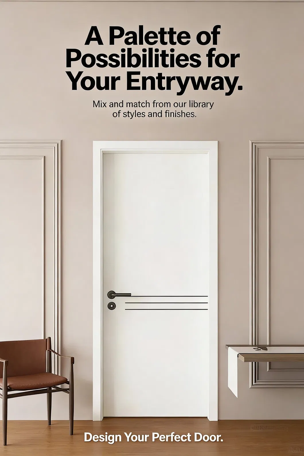 High Gloss Veneer Door Detail