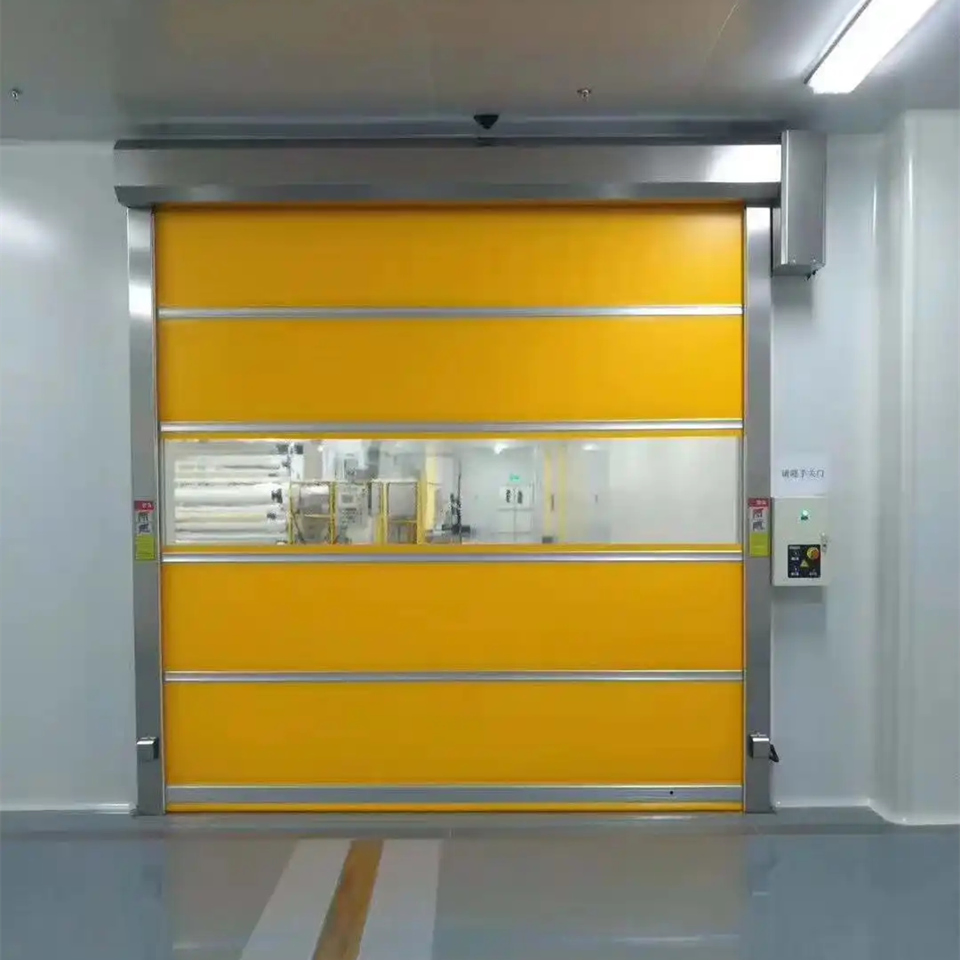 Industrial Automatic PVC Fabric Electric High Speed Performance Fast Action Rapid Rise Overhead Quick Roll up or Roller Shutter Door for Exterior or Interior