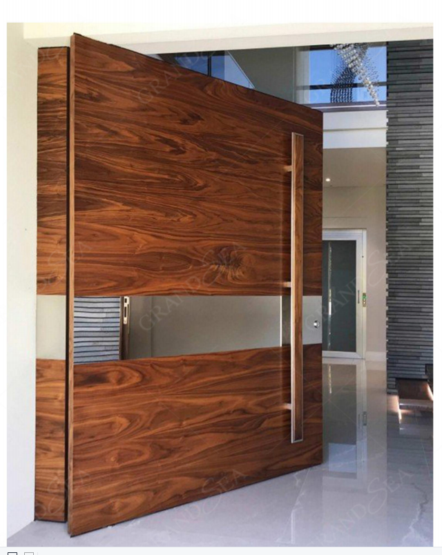 Residential Entrance Metal with Silver Glass and Anodizing Residential Door