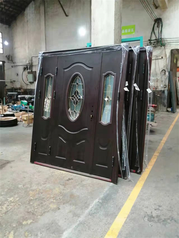 Security Glass Metal Door Oval Glass