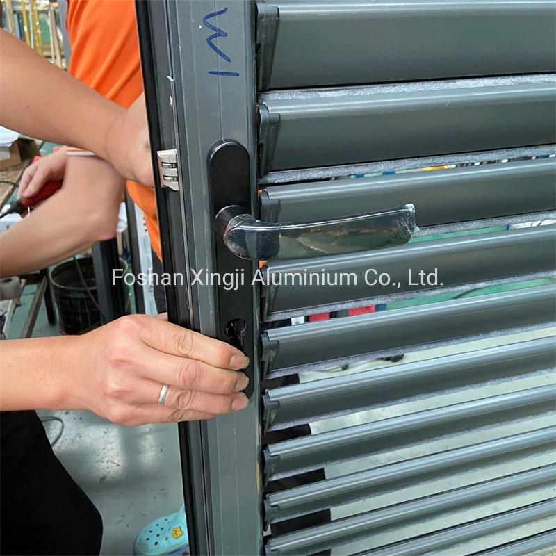 6063-T5 Prefabricated Vertical Bottom Vented Louvered Fixed Doors