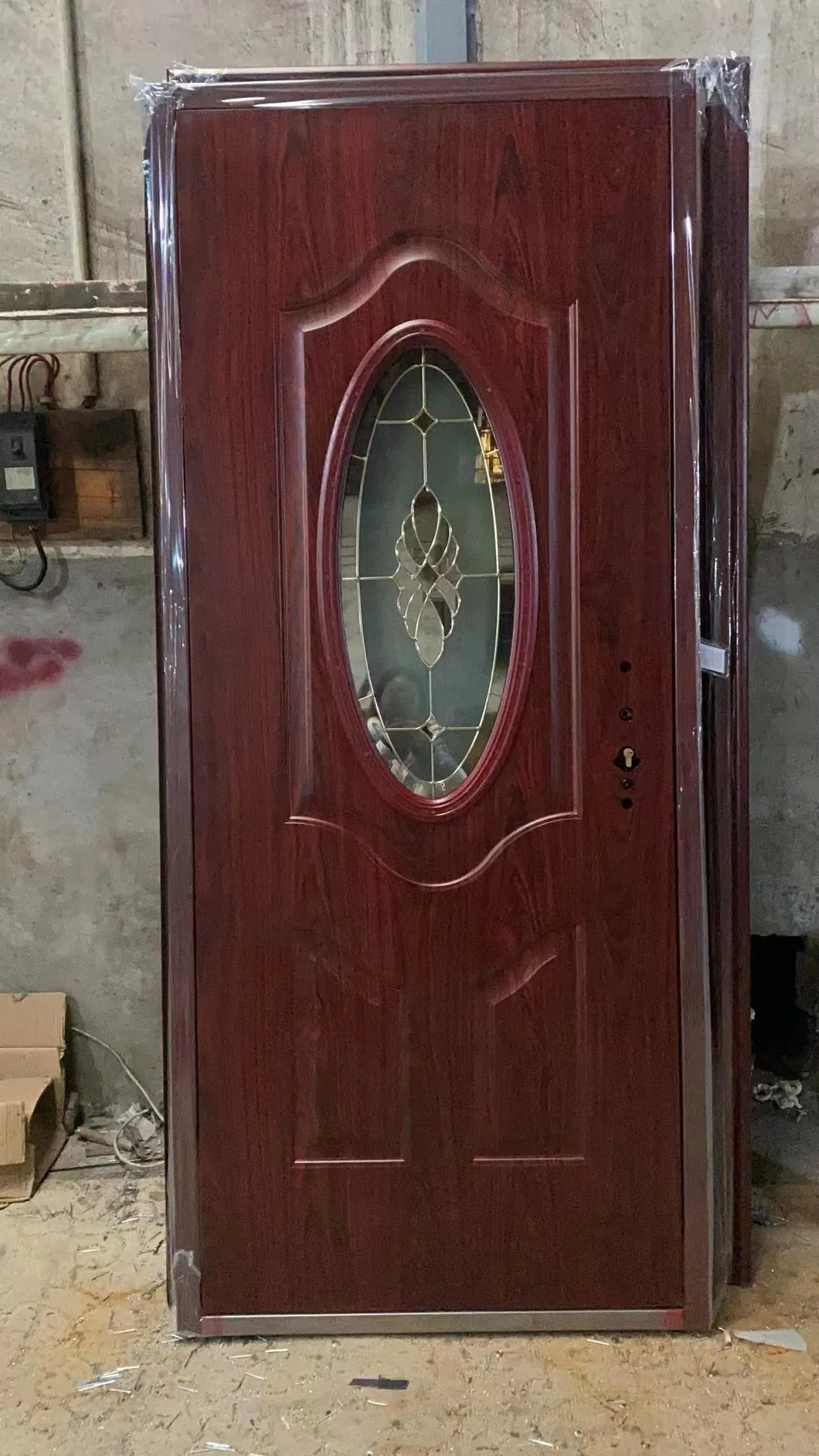 Security Glass Metal Door