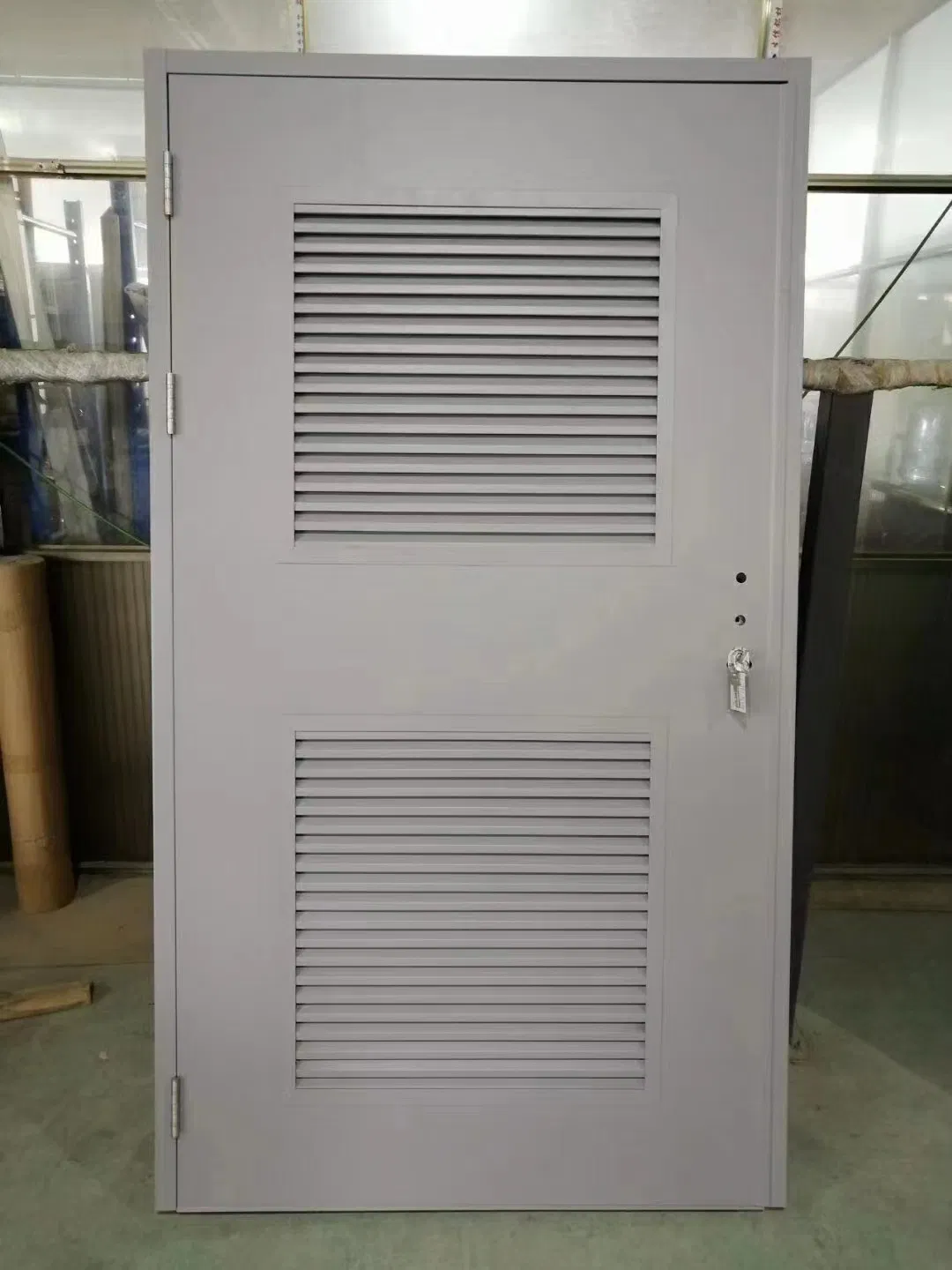 Commercial Galvanized Metal Steel Louvered Door