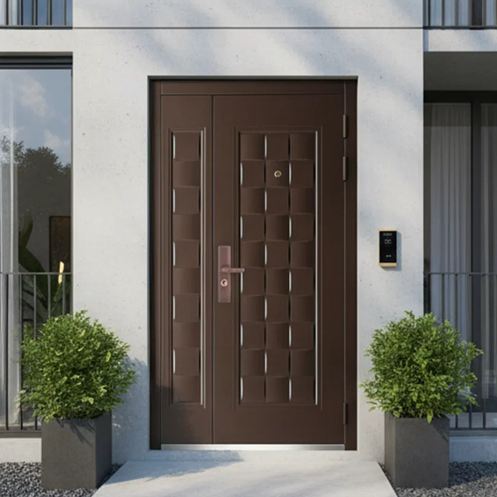 Bathroom Waterproof PVC/WPC Door with Frame Louvered Style Decoracion Home