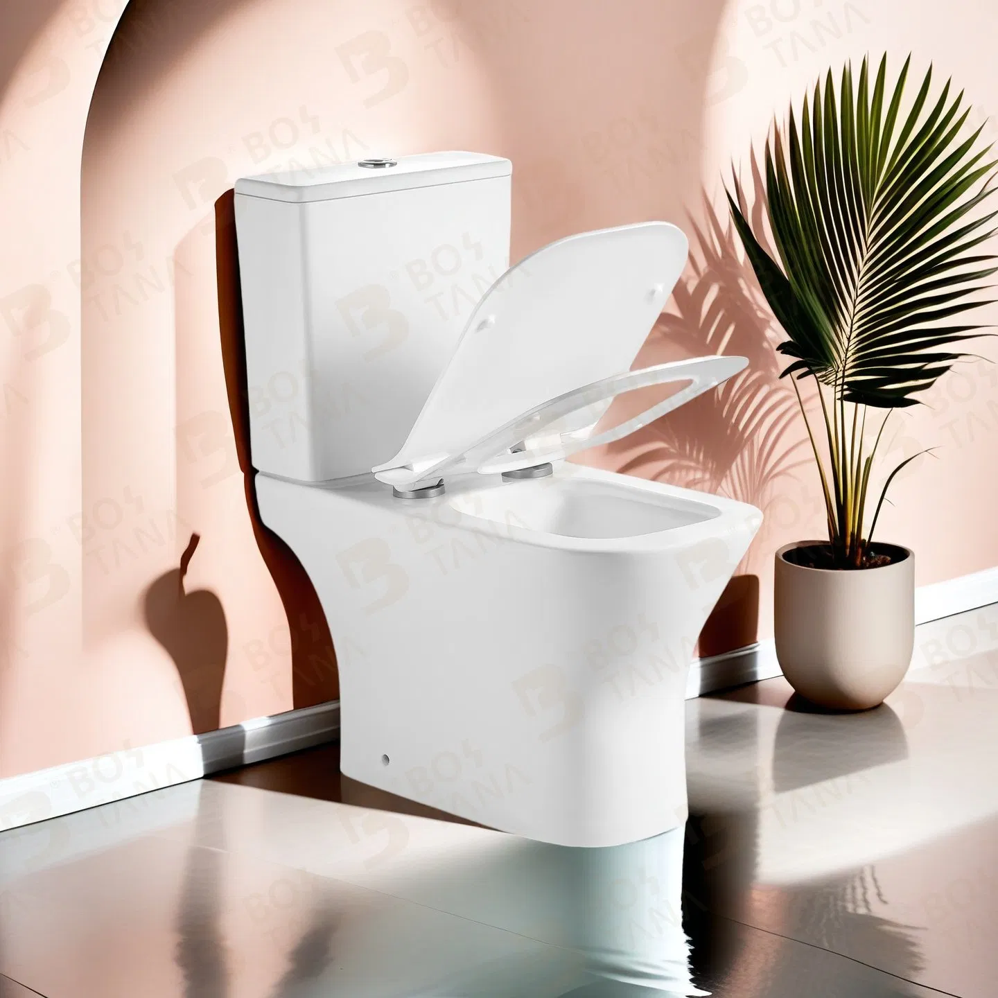 New Tornado Flushing Ceramic Two Piece Toilet Luxury Washdown Sanitaryware Toilet