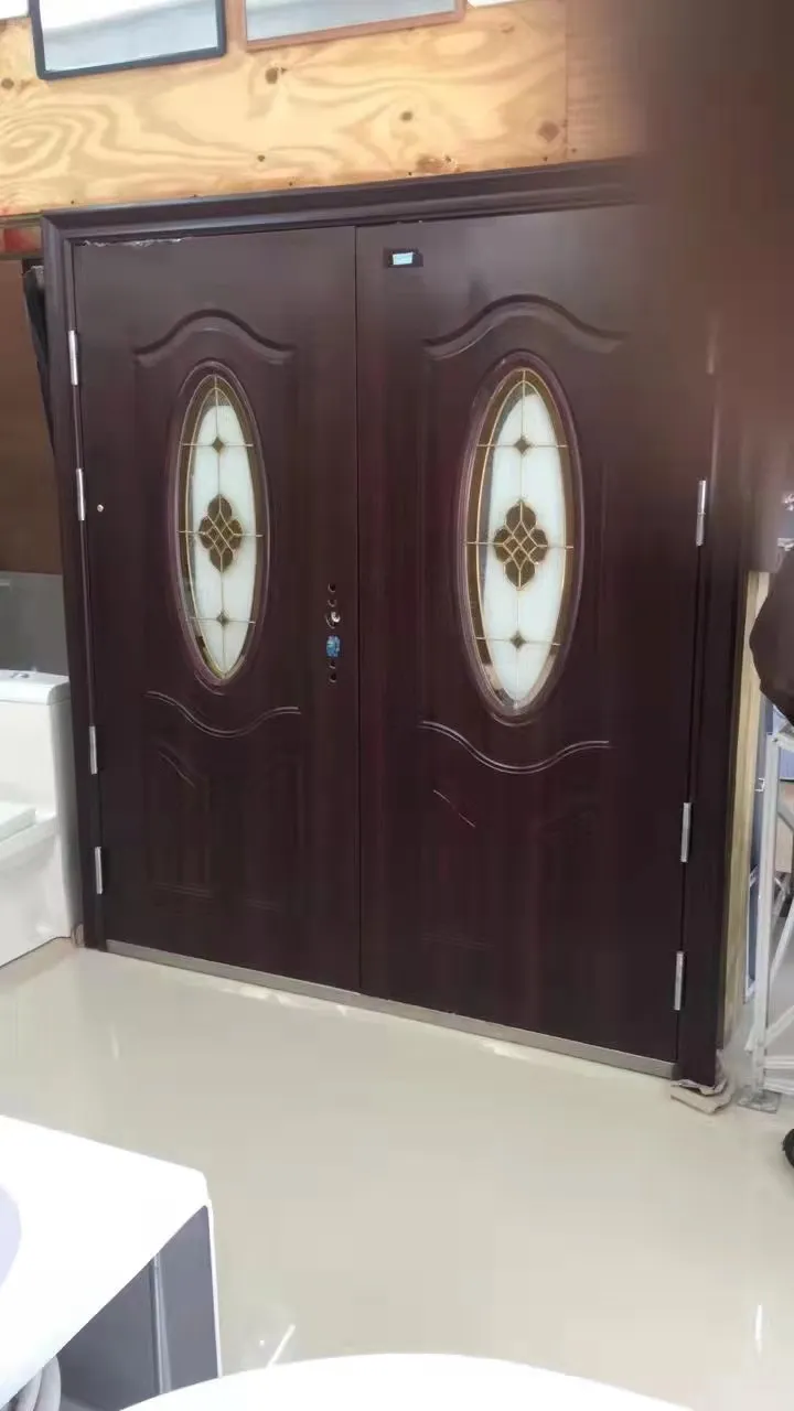 Security Glass Metal Door
