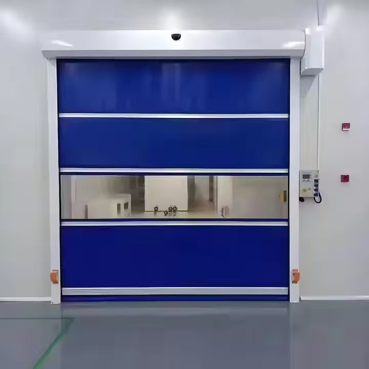 Fast Action High Speed Automatic Industrial Interior Roll up Security PVC Rolling Shutter Rapid Roller Shutter Door for Warehouse