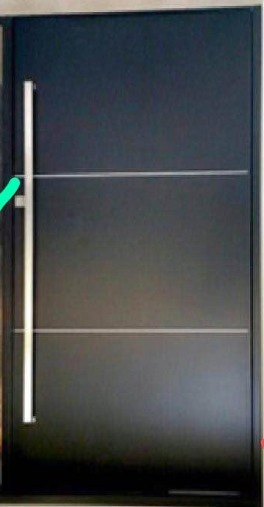 Residential Entrance Metal with Silver Glass and Anodizing Residential Door