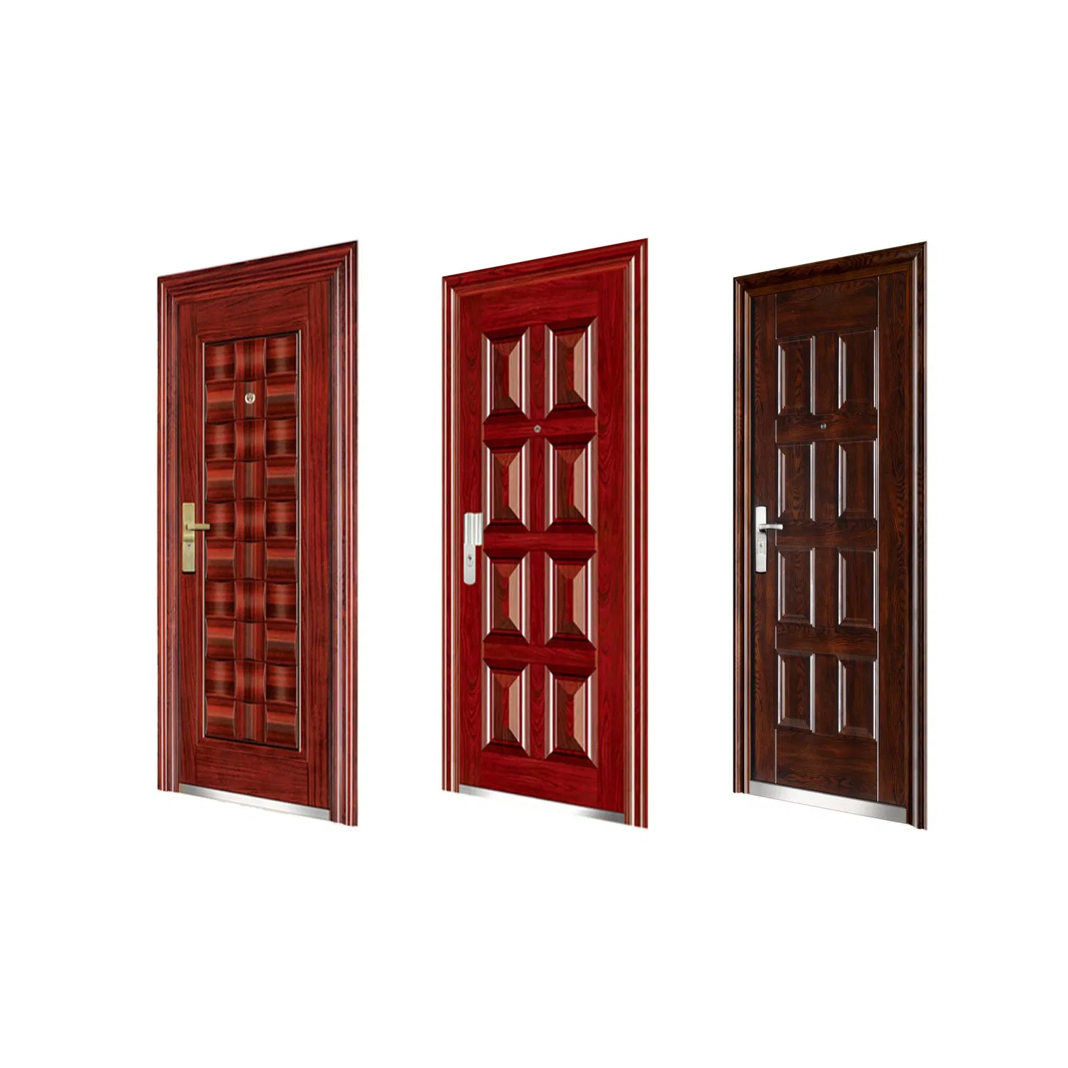Bathroom Waterproof PVC/WPC Door with Frame Louvered Style Decoracion Home