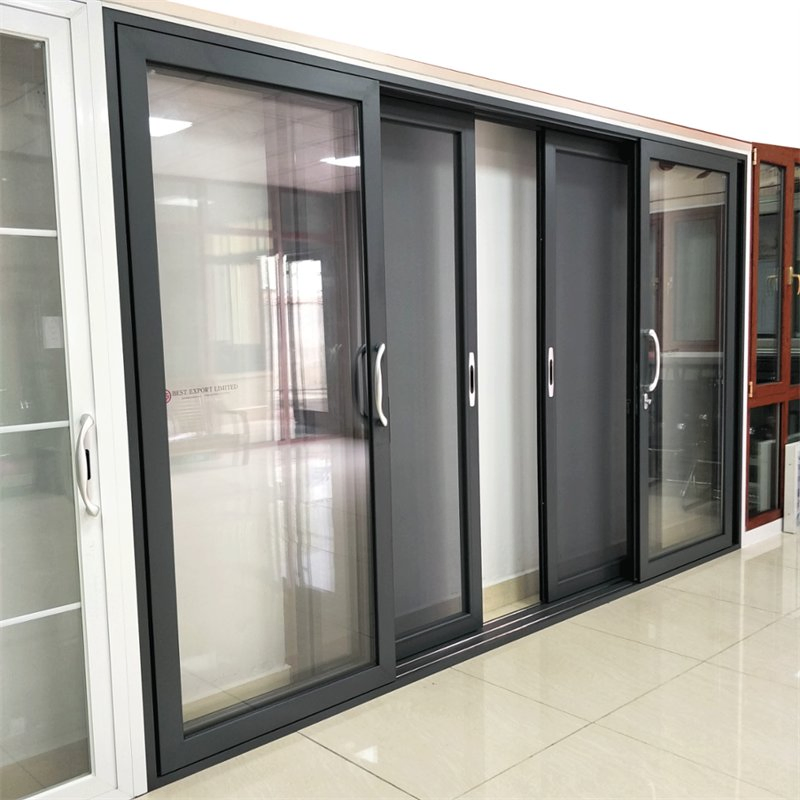 Excellent Sealed Glass Aluminium Sliding Door with Stainless Steel Mesh