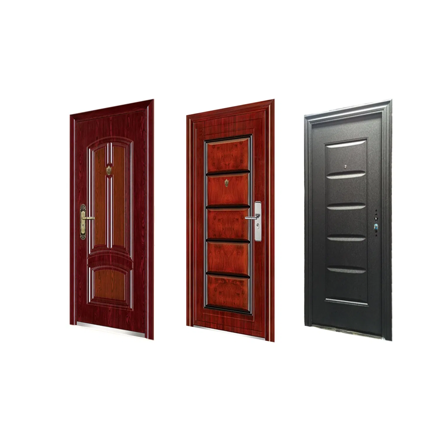 Bathroom Waterproof PVC/WPC Door with Frame Louvered Style Decoracion Home