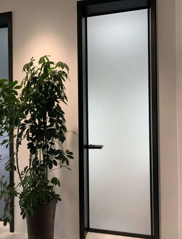 China Factory Lowest Price Black Soundproof Metal Door Acoustic Aluminium Door