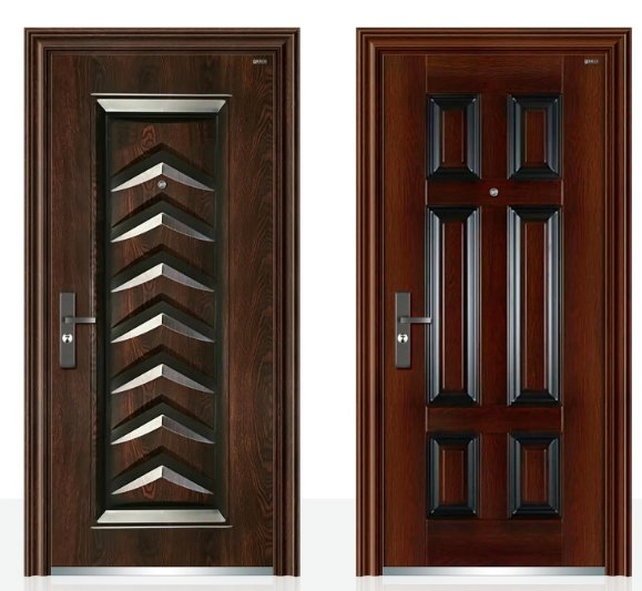 Modern Security Stainless Steel Iron Single/Mother-Son/Double Door Factory Customized Satety Entrance Main Metal Door