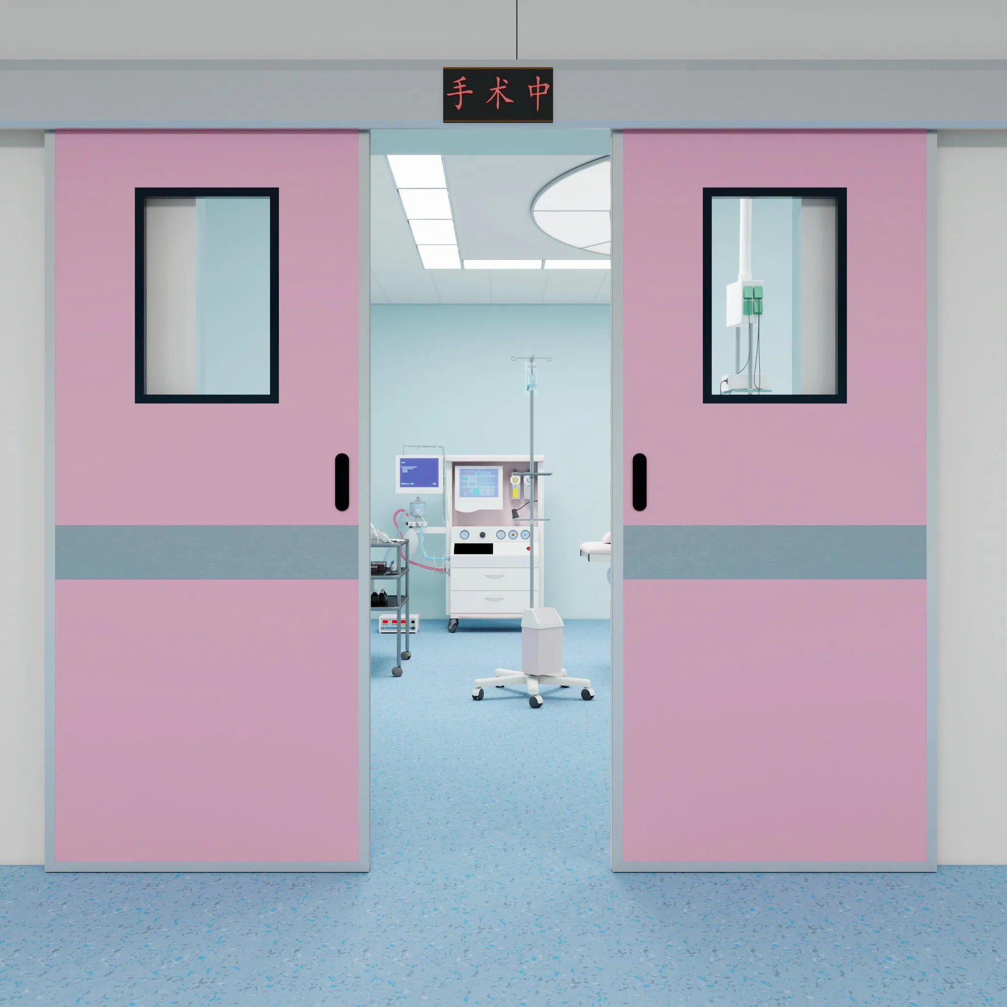 Medical Electric Sliding Door for Hospital Radiology - Radiation Shielding + Anti-Pinch System - Galvanized Steel with 3c Certification