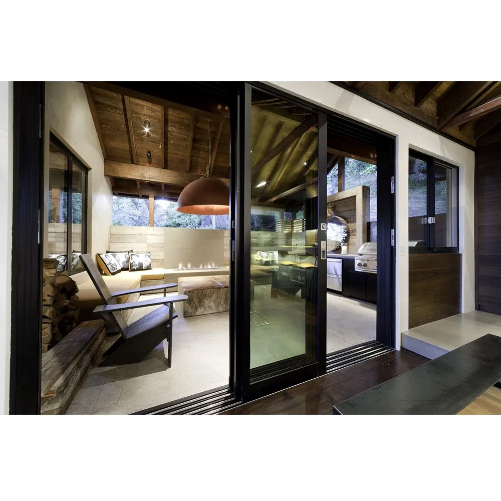 Fluorocarbon Coating Heavy Duty Aluminum Sliding Door with Stainless Steel Mesh/Mosquito Net