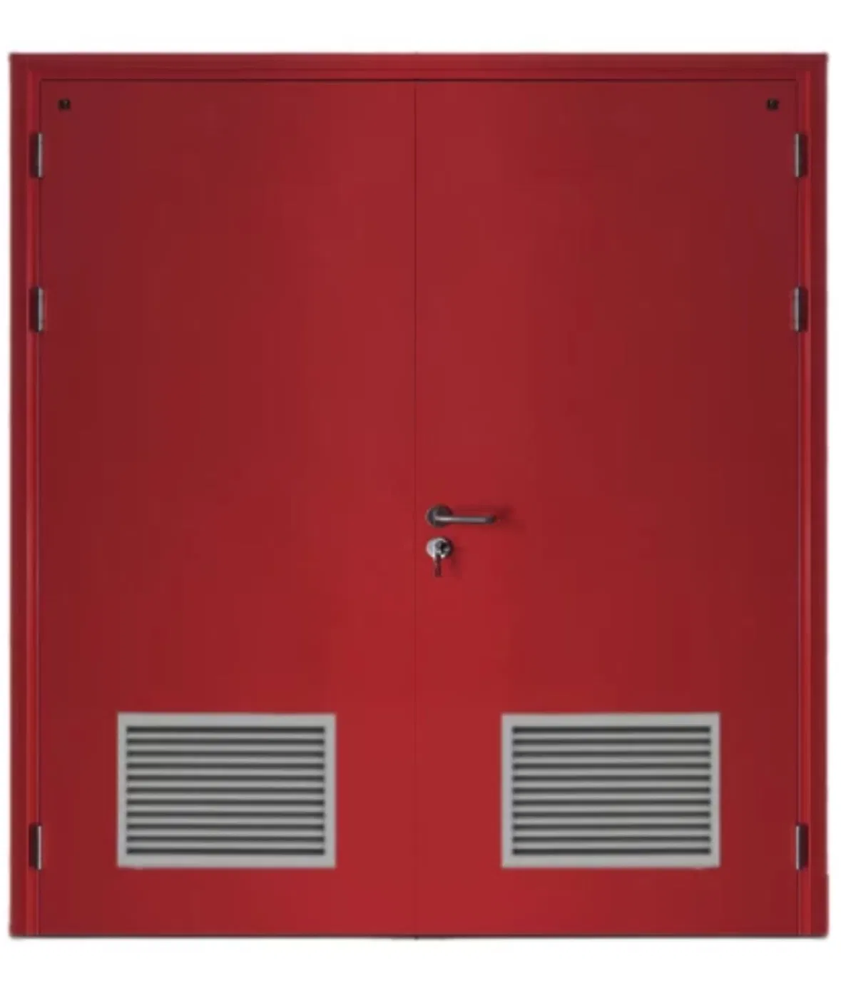 Hot Sale Steel Fire Door with Louvered Design for Safety