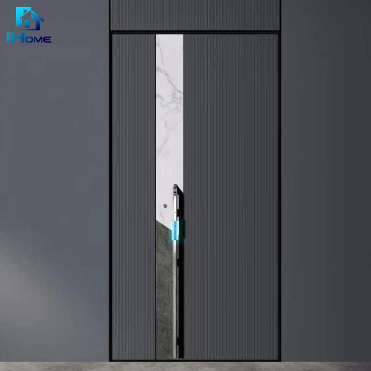 Luxury Design Cheap Price Metal Entry Double Stainless Steel Security Door with Mesh