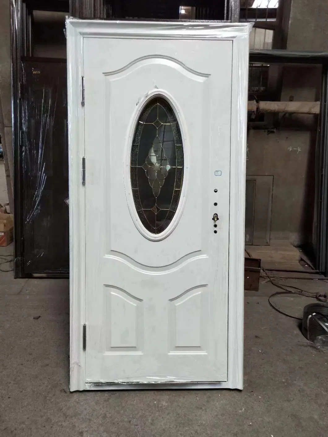 Security Glass Metal Door