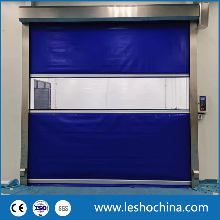 High Quality PVC Fabric High Speed Industrial Automatic Rapid Overhead Fast Quick Roll up Rolling Roller Shutter Door for Clean Room Factory Workshop Warehouse