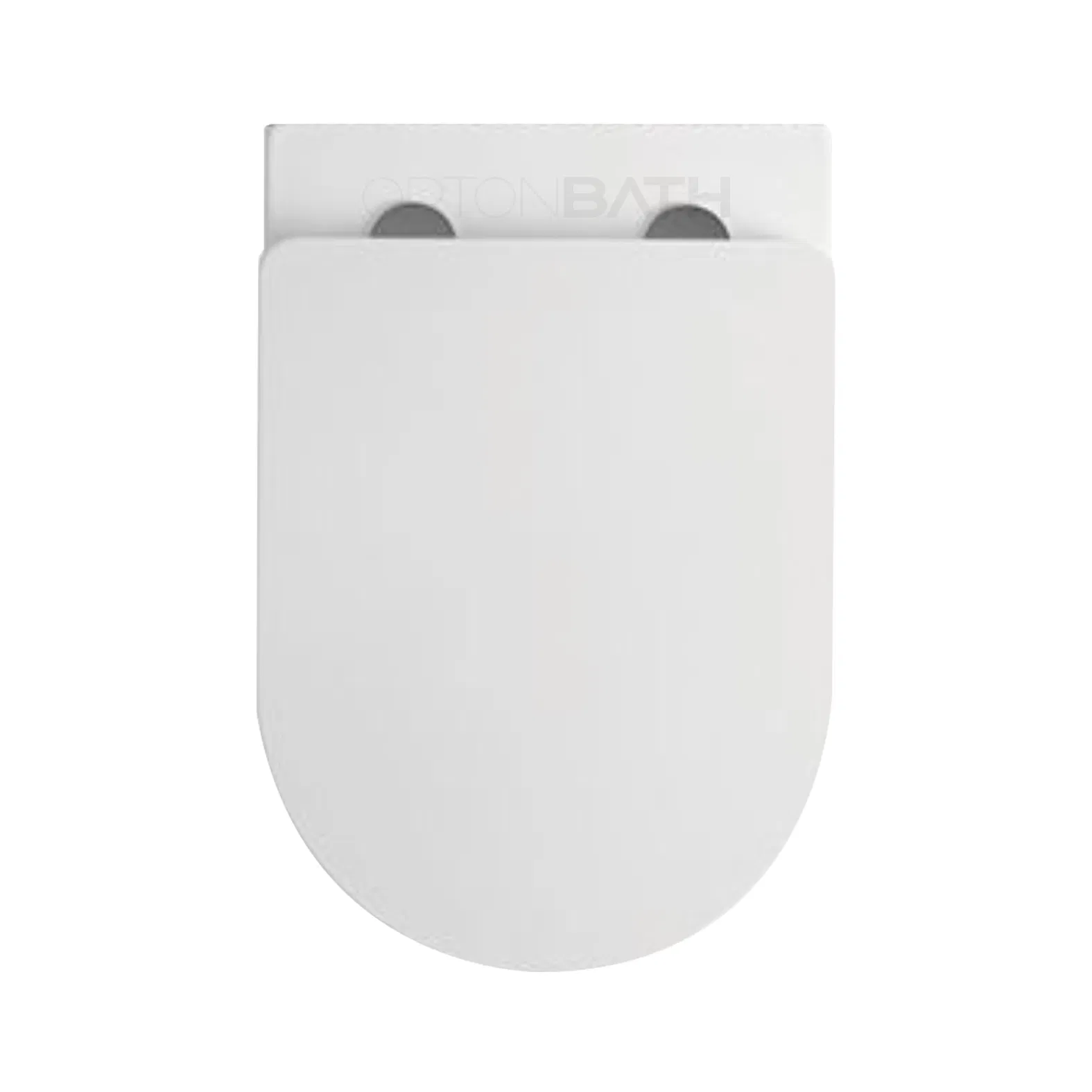 Ortonbath Hot Selling Large Size Slim Rimless Tornado Wall Hung Toilet Bathroom Ceramic Rimless Wall Mounted Toilet Sanitary Ware with Duraplus UF Seat Cover