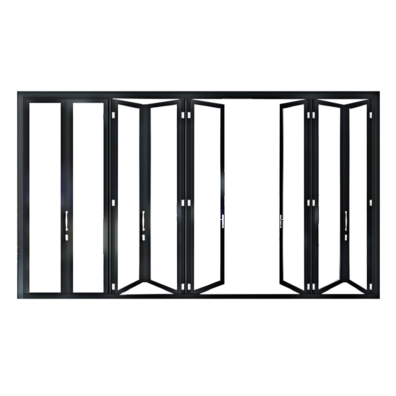 Hmk-75 Residential New Style Sound Insulated Patio Sliding Bi Folding Door, Thermal Break Aluminum Double Glazed Bi Folding Doors