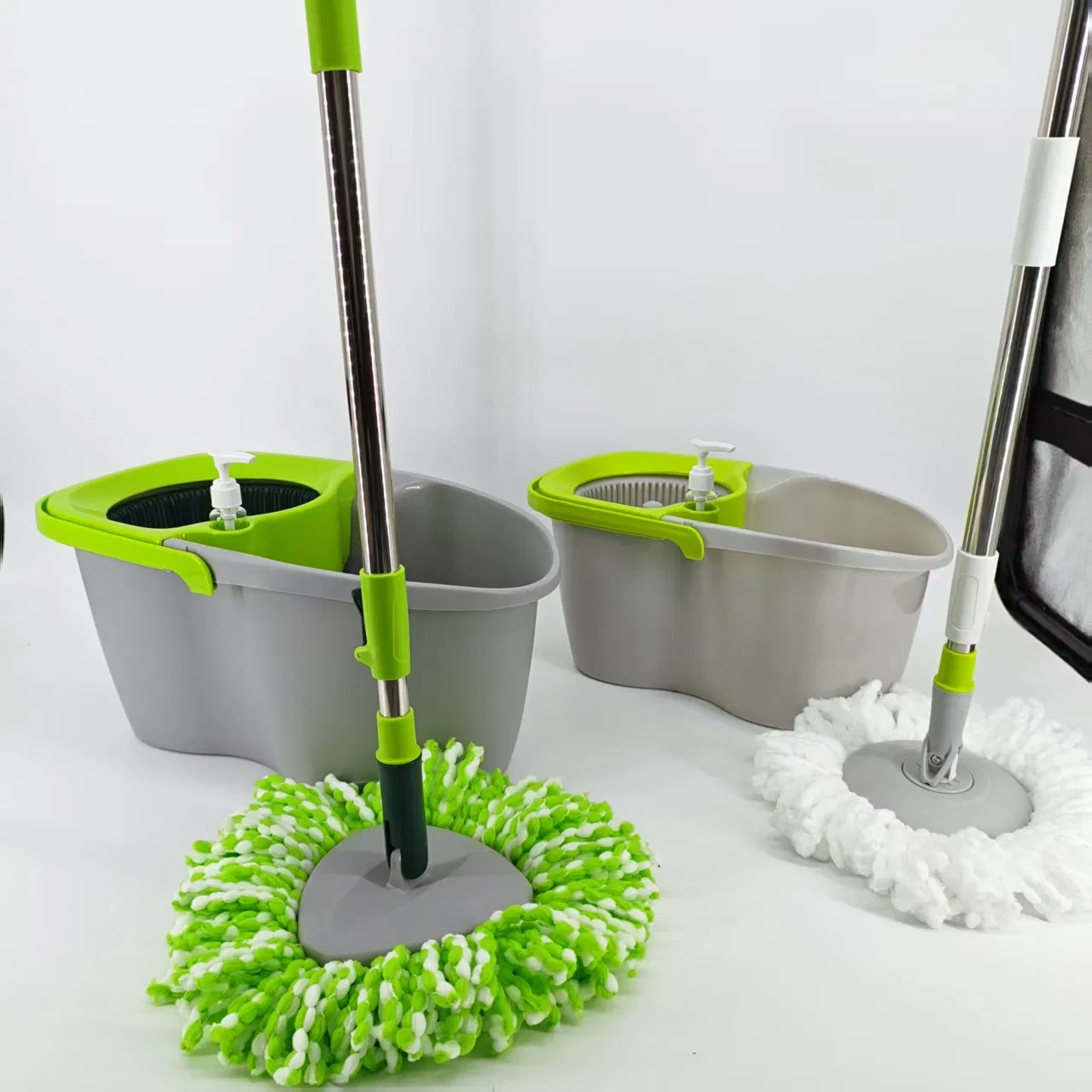 Tornado Spin Mop System Microfiber Spinning Mop and Bucket with Wringer Set for Home Floor Cleaning of Hard-Wood Laminate Tile
