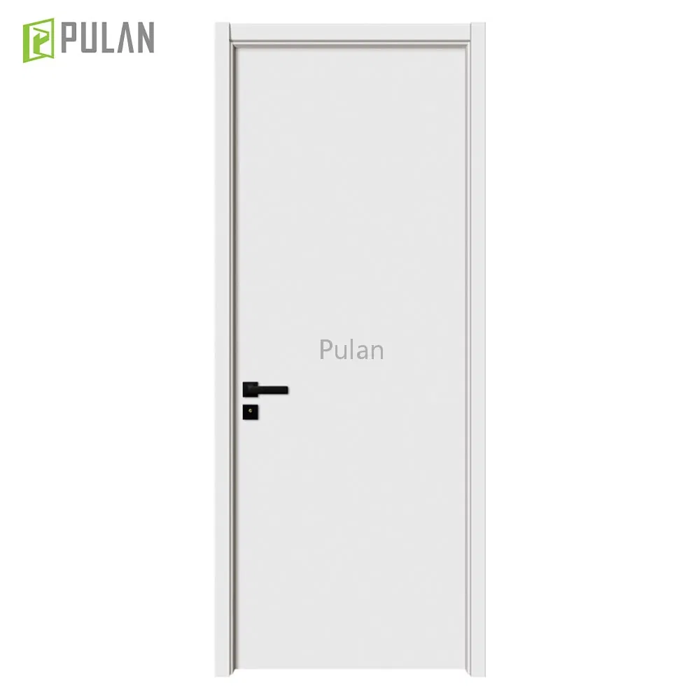 High-Quality MDF Door Skin PVC/Paint Finishing Flush Solid Wood Core Acoustic Soundproof Wooden Door for Home Renovation