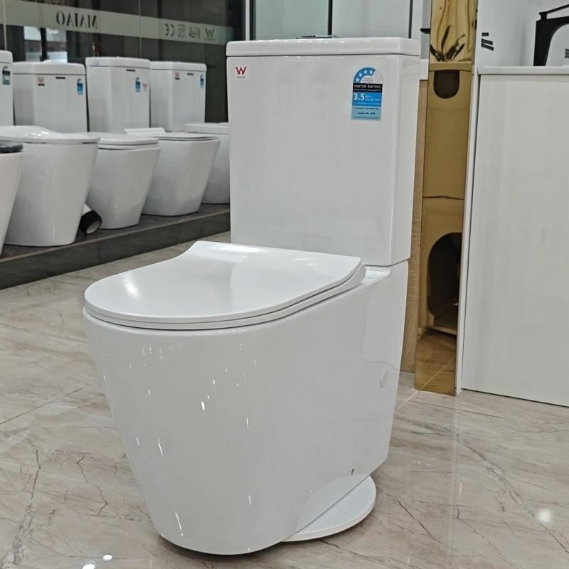 Watermark Standard Bathroom Ceramic Tornado Flush Universal Inlet Two Piece Toilet