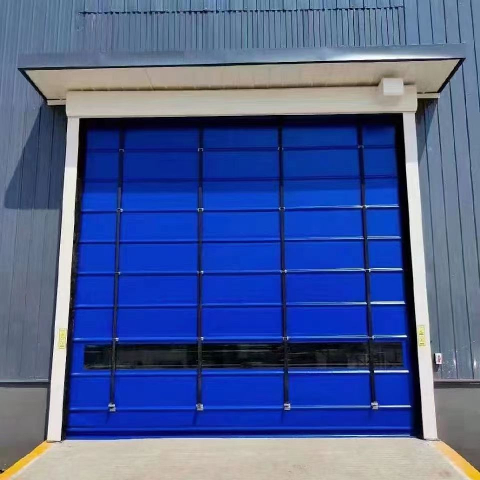Industrial Shutter Automatic Rapid Roller PVC Door Stacking High Speed Door Folding Doors
