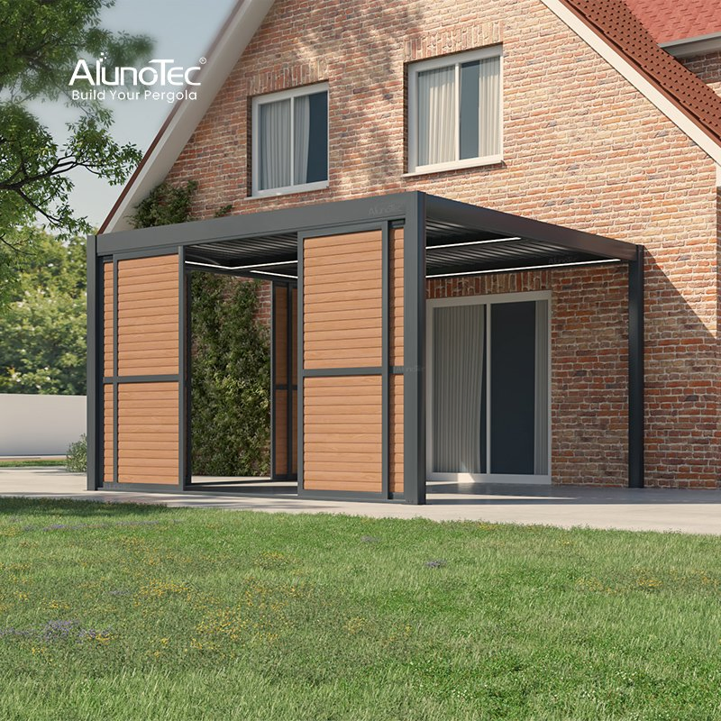 AlunoTec Customized UV Protection Aluminum Sliding Louvered Panel Door