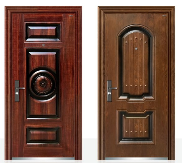 Modern Security Stainless Steel Iron Single/Mother-Son/Double Door Factory Customized Satety Entrance Main Metal Door