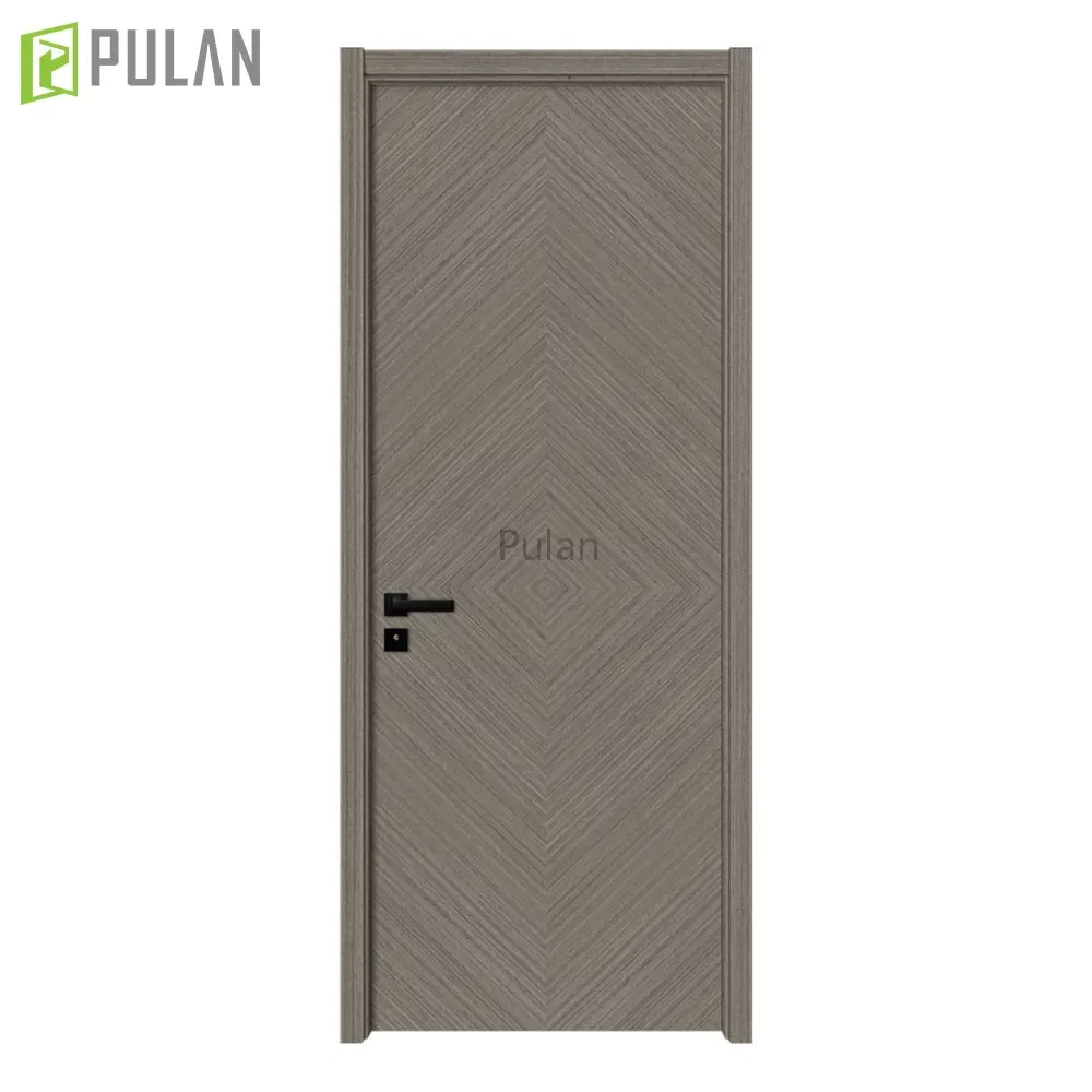 High-Quality MDF Door Skin PVC/Paint Finishing Flush Solid Wood Core Acoustic Soundproof Wooden Door for Home Renovation