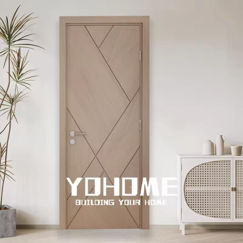 European Latest Design Wood Quality Interior Acoustic Soundproof Fireproof Apartment Hotel Guest Room Door