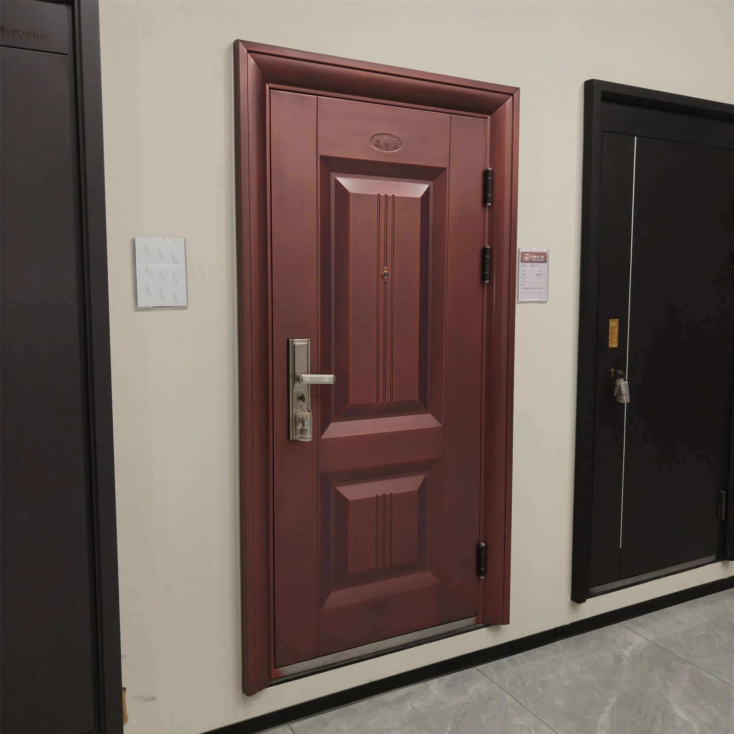 Security Steel Metal Door - Fire Rated &amp; Insulated Armored Iron Entry Door, Thermal Break, Main Door, Custom Powder Coated
