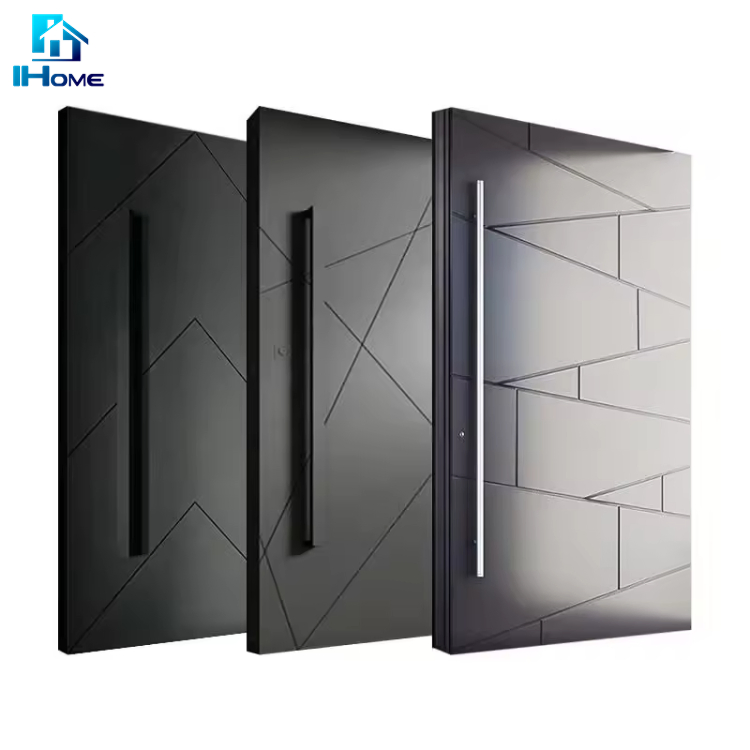Luxury Design Cheap Price Metal Entry Double Stainless Steel Security Door with Mesh