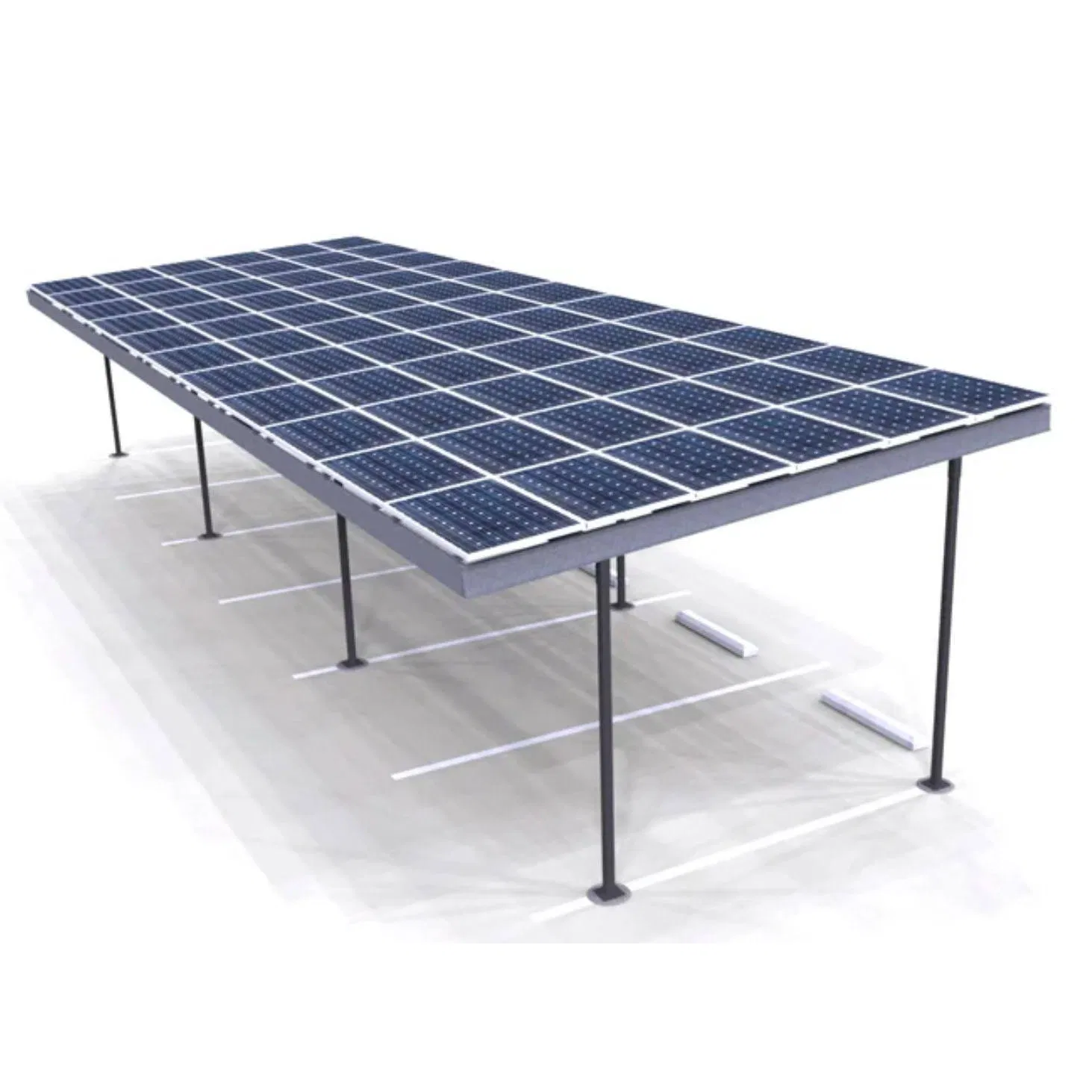 Heavy-Duty Solar Carport Mount for Reliable Energy Generation Solutions 10 Kw Solar Carport Photovoltaic Install Structure Waterproof Solar PV Carport Mounting