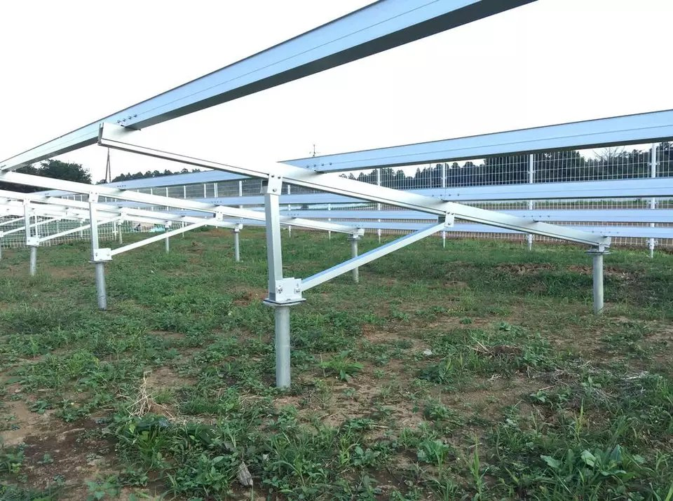 Solar Aluminum Carport Mounting System Parking Lot with Concrete Foundation