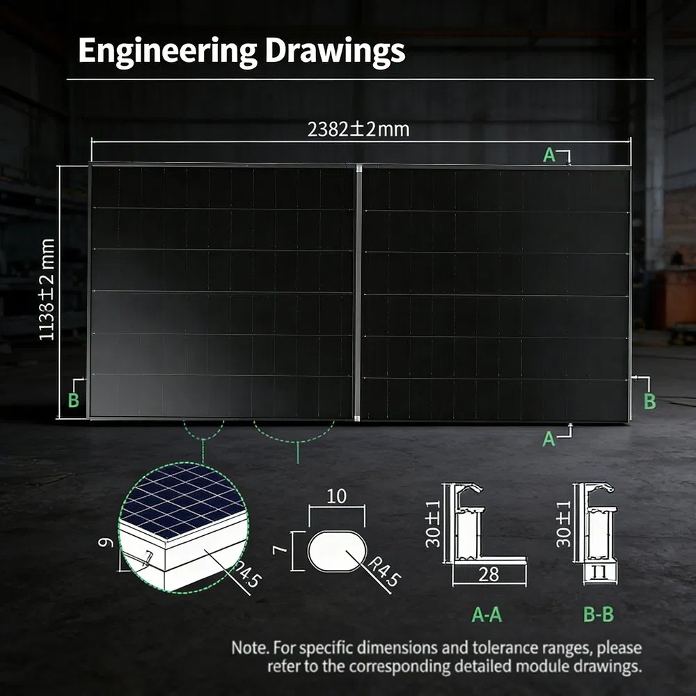 Flexible Perovskite Thin Film Mono/Monocrystalline/Bifacial Solar Panel Module for The Home