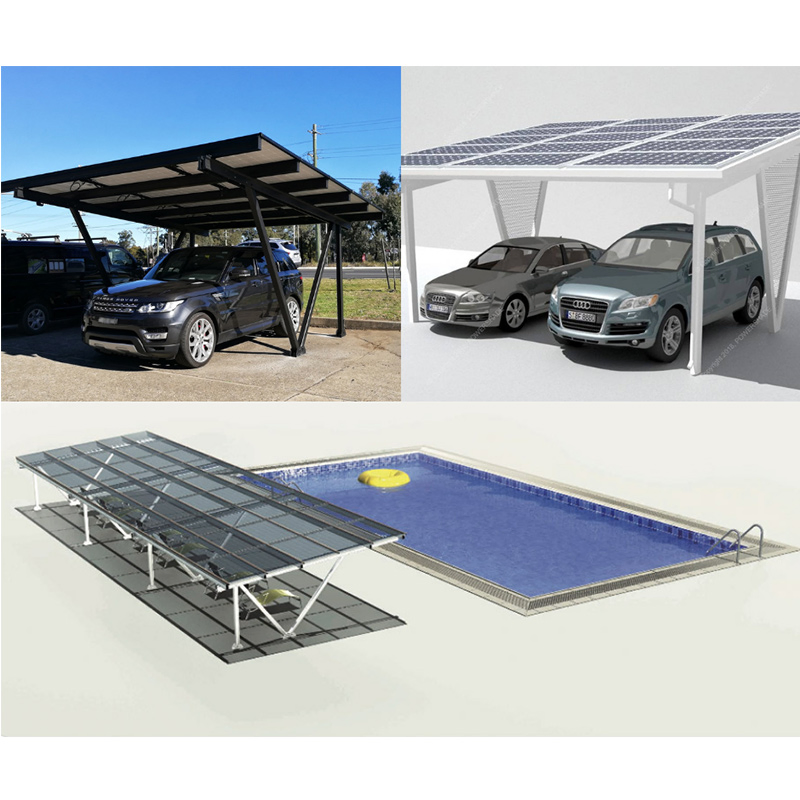 Solar Panel Carport Steel Structure Carport Mounting