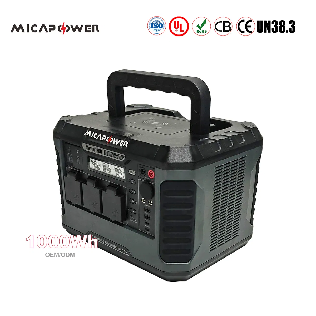 Mica 1000W Solar Generator Portable Power Station Camping Home Energy USB Type-C DC AC Lithium Battery Bank