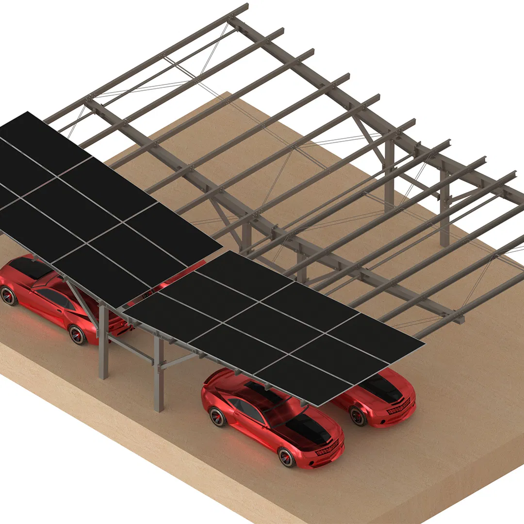 Double-Row Carport Structure Solar Carport Mounting for Car Parking