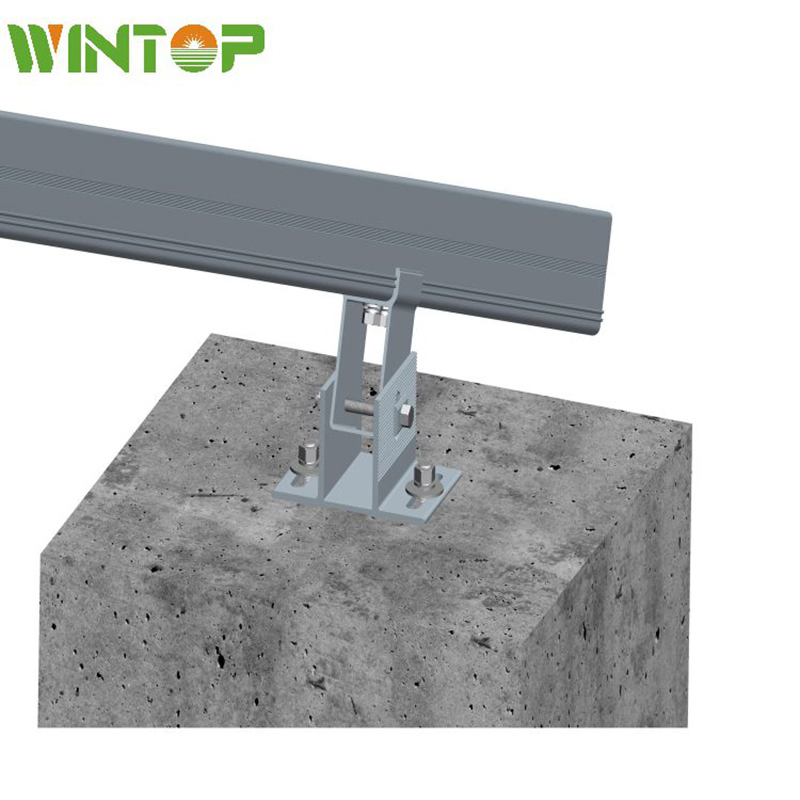 Concrete Foundation Solar Panel Ground Mounting Bracket