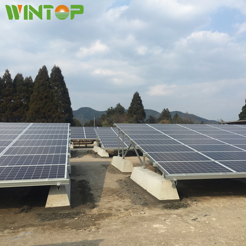 Concrete Foundation Solar Panel Ground Mounting Bracket