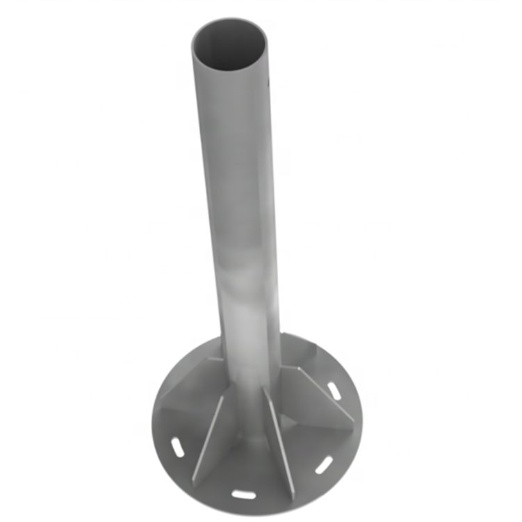 Adjustable Single-Column Solar Panel Support Galvanized Steel Ground Mounting