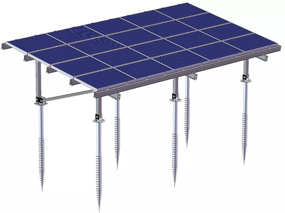 Solar Aluminum Carport Mounting System Parking Lot with Concrete Foundation
