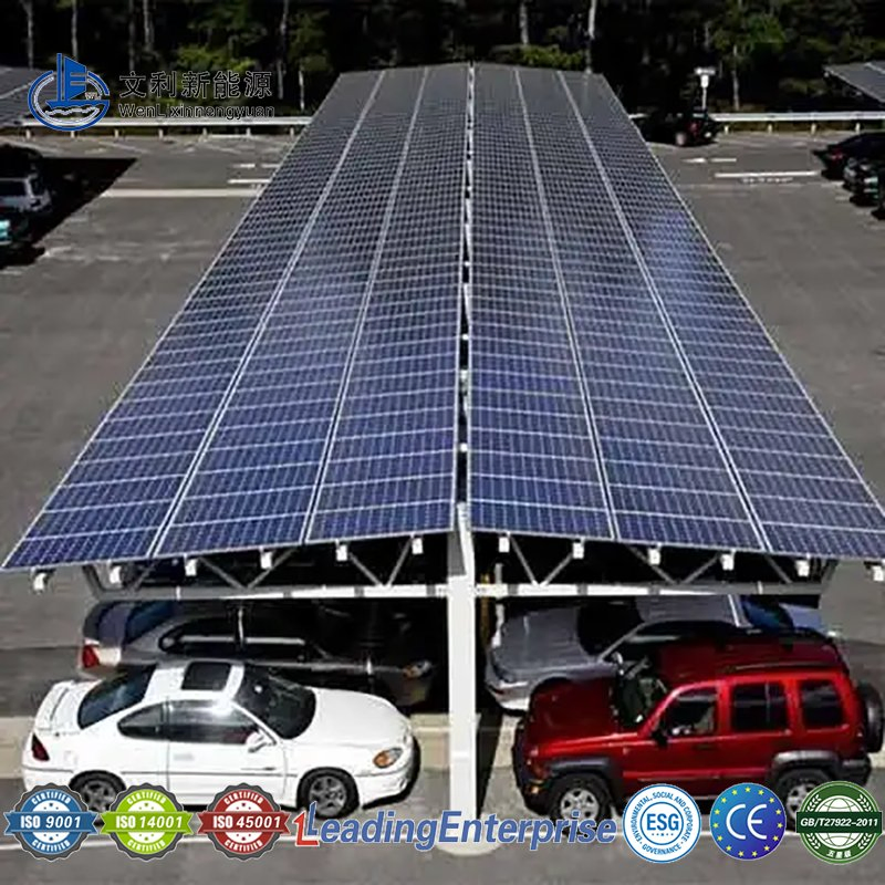Waterproof Carport Solar Mounting Structures PV Frame Customized Design Carport Solar Panel Mounting